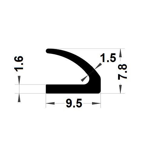 Carpentry gasket - 7,80x9,50 mm