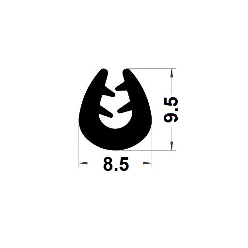 Round U Profile - 9,50x8,50 mm