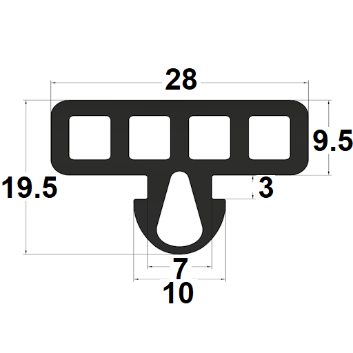 Frame protection gasket for 28 mm support