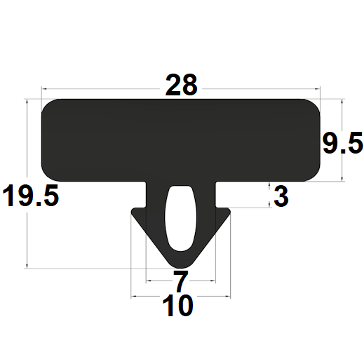 Joint de pupitre pour support de 28 mm