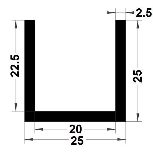 F0065 - U channel gasket - 15m roll