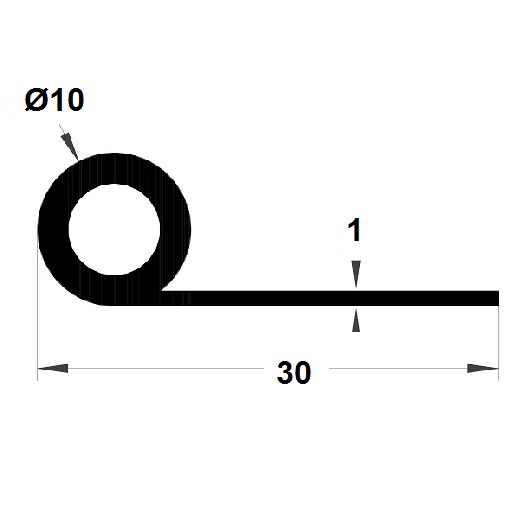 P Profile - 10x30 mm