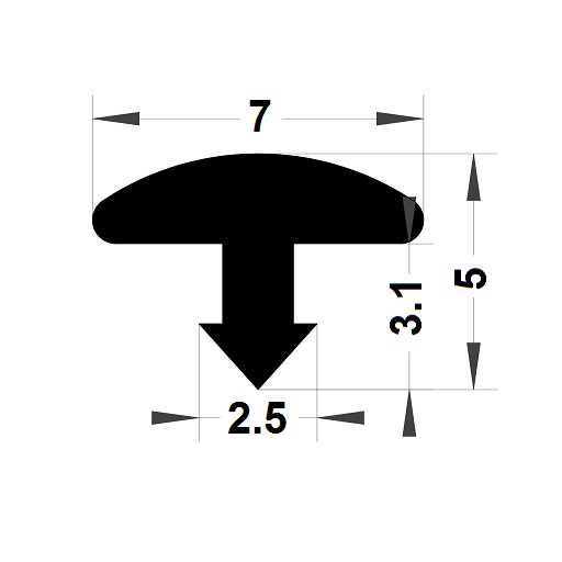 Joint de finition - 5x7 mm