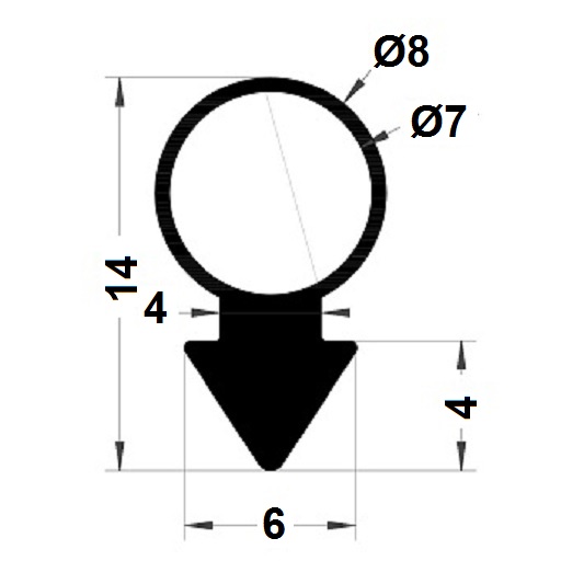 Joint tubulaire - 14x8 mm