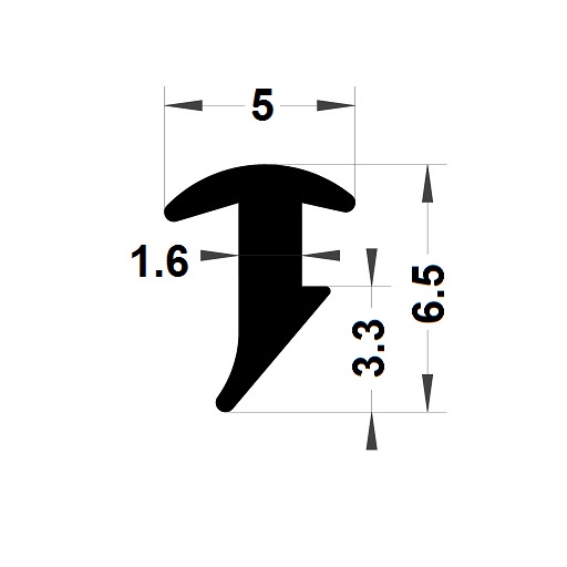 Carpentry gasket - 6,50x5 mm