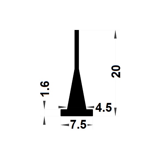 Joint menuiserie - 20x7,50 mm