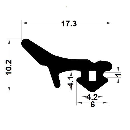 Carpentry gasket - 10,20x6 mm