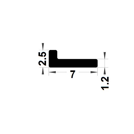 L Profile - 2,50x7 mm