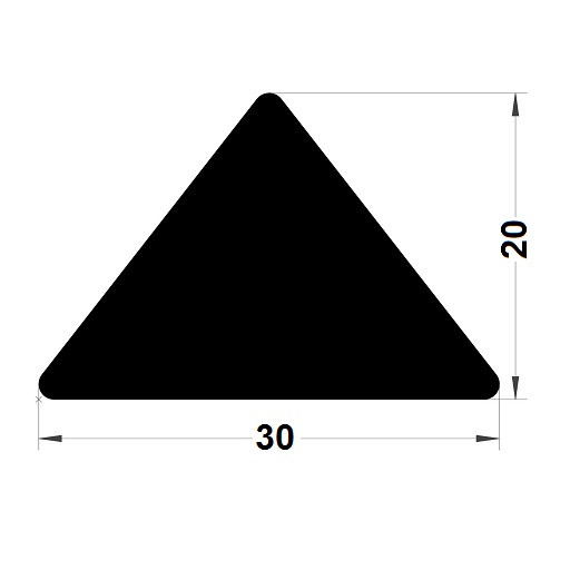 Trapoid profile - 20x30 mm