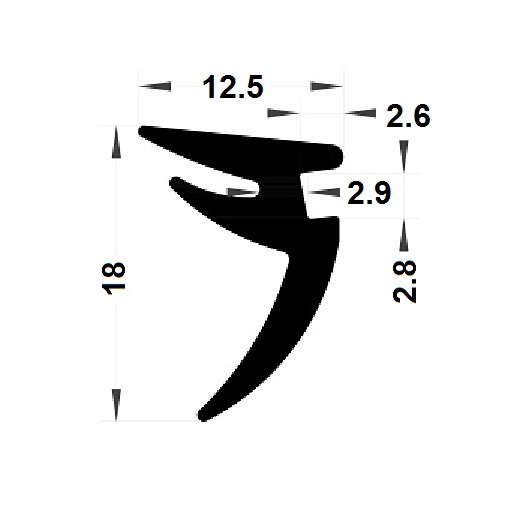 Joint de bourrage - 12,50x18 mm