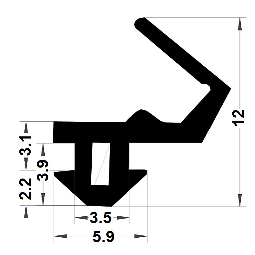 Joint menuiserie - 12x5,90 mm