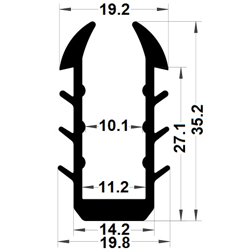 Joint vitrage - 35,20x19,20 mm