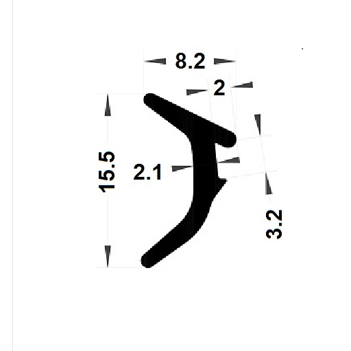 Joint de bourrage - 8,20x15,50 mm