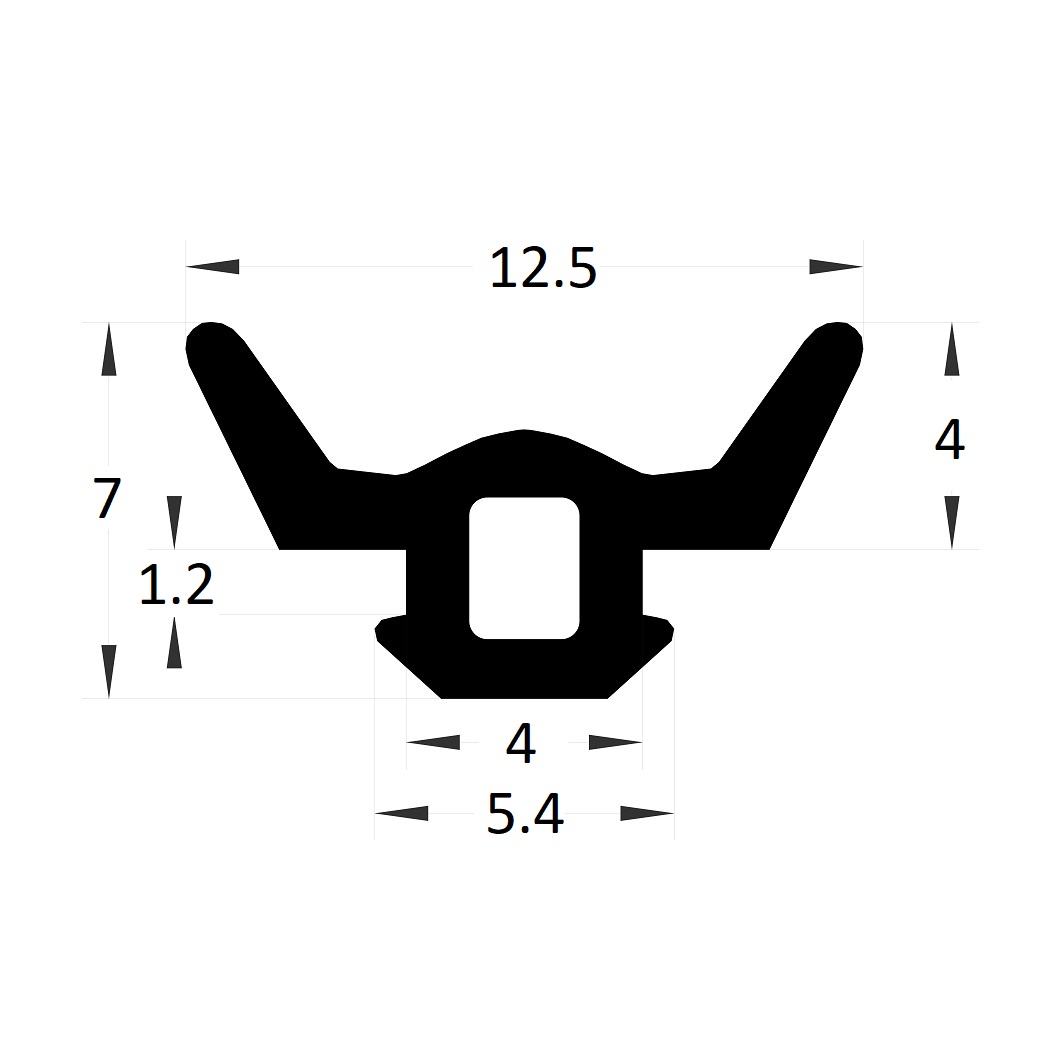 Sunroom carpentry gasket – 7x12,50 mm
