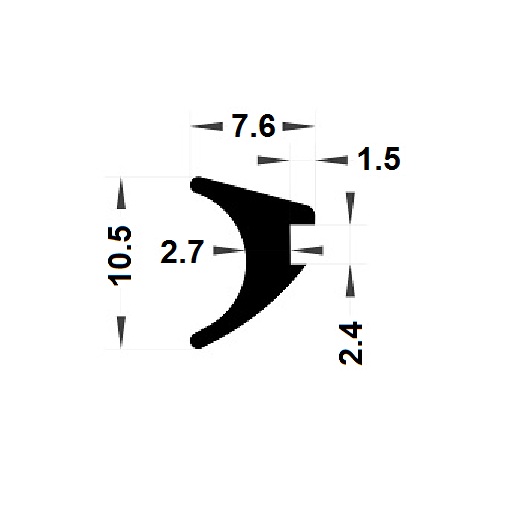 Wedge gasket - 7,60x10,50 mm