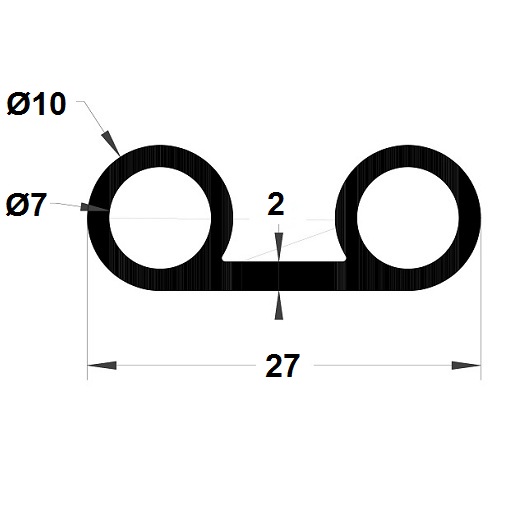 P Profile - 10x27 mm