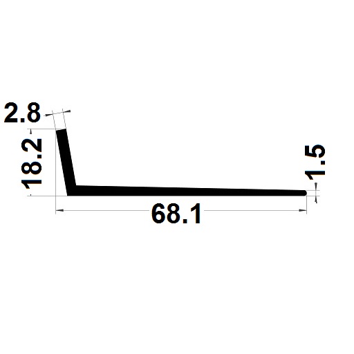 L Profile - 18,20x68,10 mm