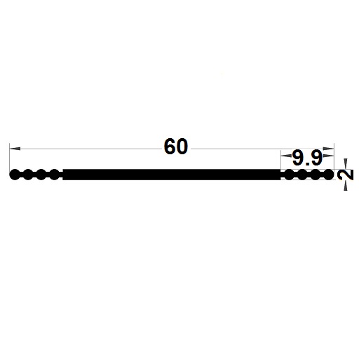 Carpentry gasket - 2x60 mm