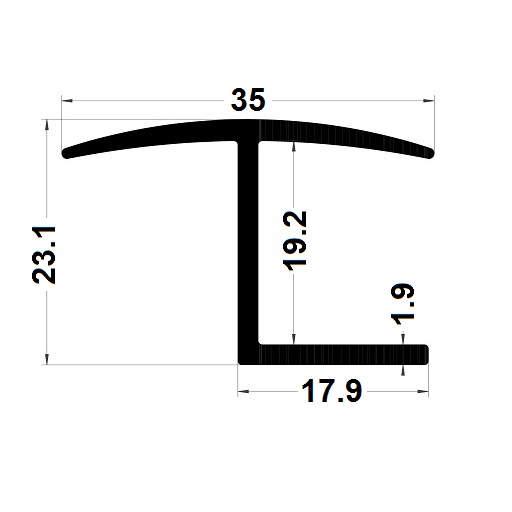 H profile - 23,10x35 mm