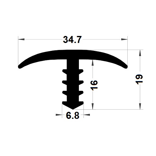 Gasket for finish - 19x34,70 mm