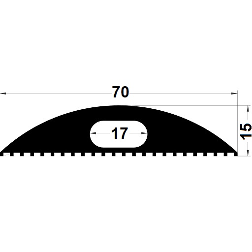 Cable protector - 15x70 mm