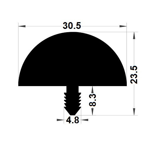 Gasket for finish - 23,50x30,50 mm