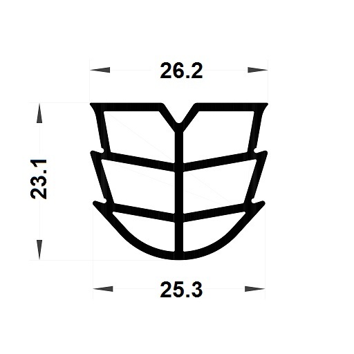 Expansion gasket - 23,10x26,20 mm