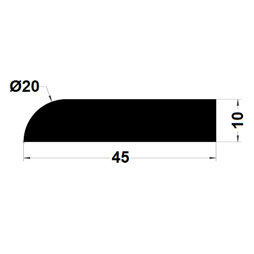 Trapèze - 10x45 mm