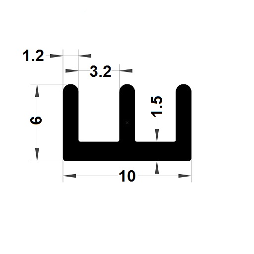 Carpentry gasket - 6x10 mm