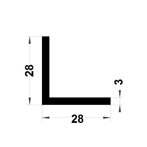 L Profile - 28x28 mm