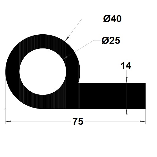 Note de musique - 40x75 mm