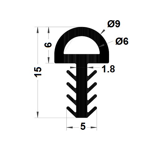 Joint tubulaire - 15x9 mm
