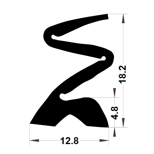 Carpentry gasket - 18,20x12,80 mm