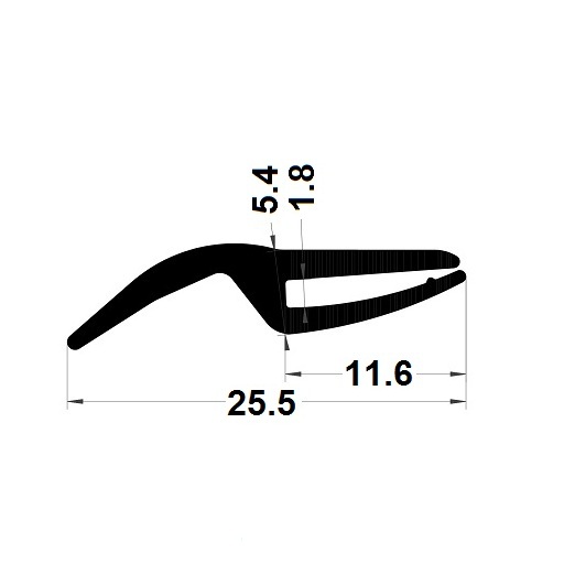 H profile - 5,40x25,50 mm