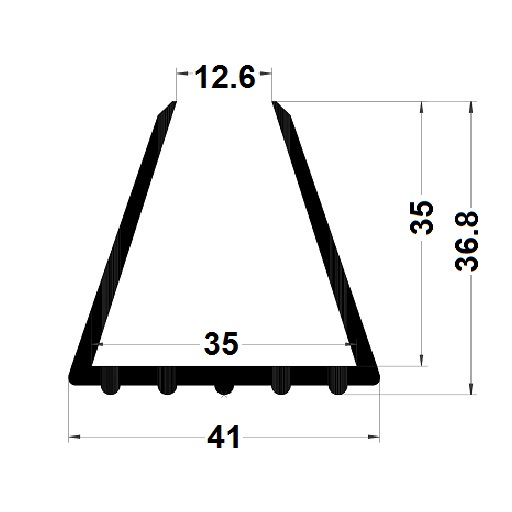 U Profile - 38,80x41 mm