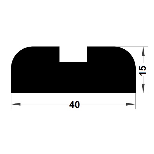 Trapoid profile - 15x40 mm