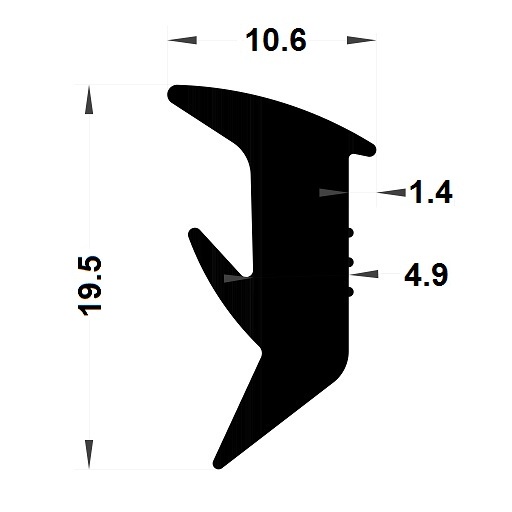 Wedge gasket - 10,60x19,50 mm