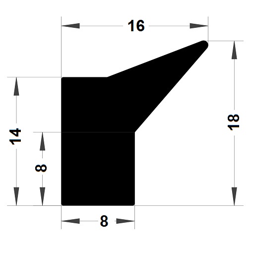 Trapèze - 18x8 mm