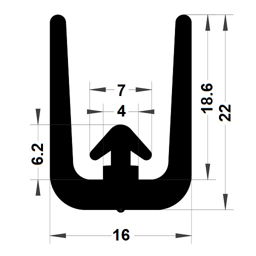 Joint véranda - 22x16 mm