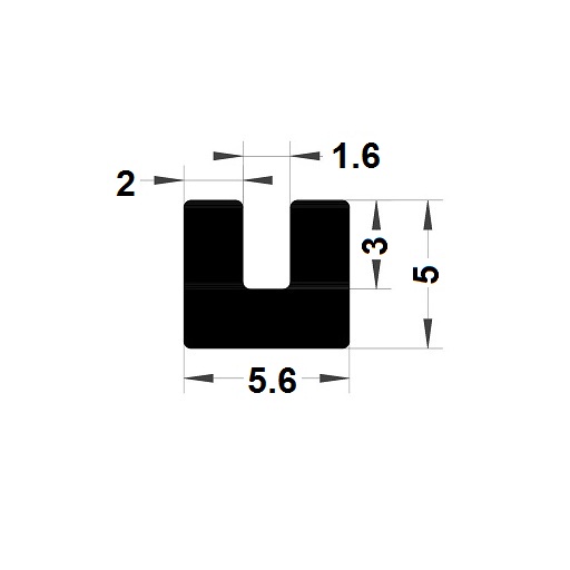 U Profile - 5x5,60 mm