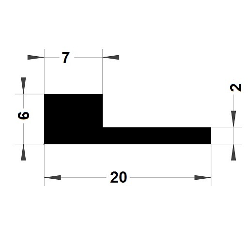 P Profile - 6x20 mm