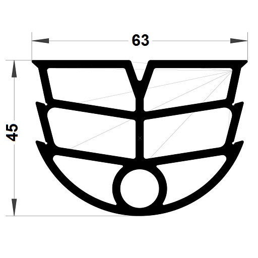 Expansion gasket - 45x63 mm