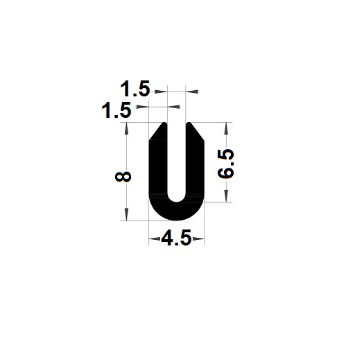 Round U Profile - 8x4,50 mm