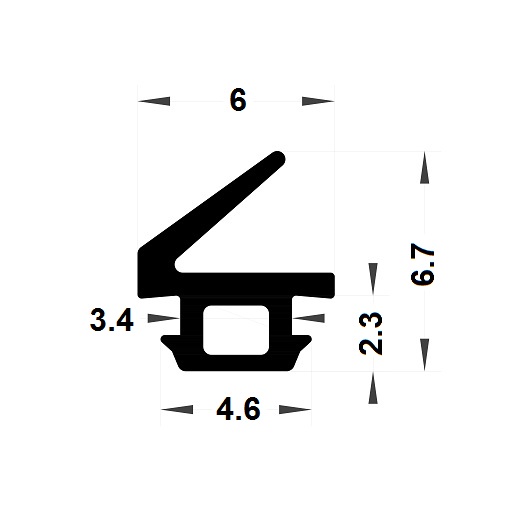 Joint menuiserie - 6,70x6 mm