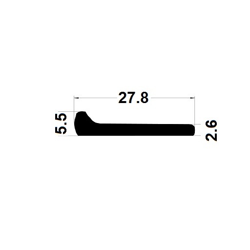 P Profile - 5,50x27,80 mm