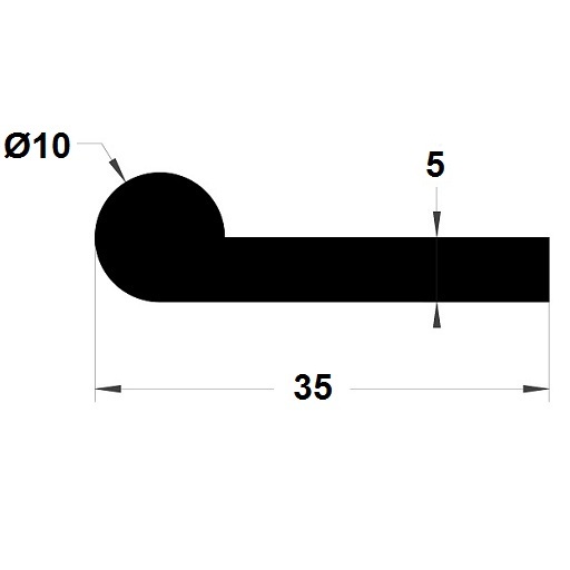 P Profile - 10x35 mm