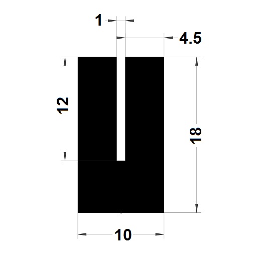 Profilé en U - 10x18 mm