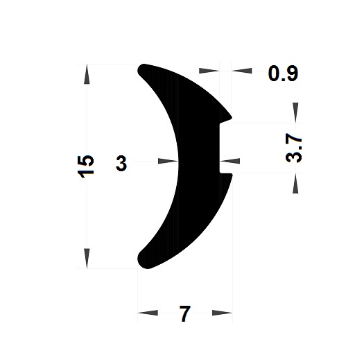 Wedge gasket - 7x15 mm