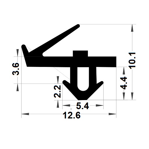 Carpentry gasket - 10,10x12,60 mm