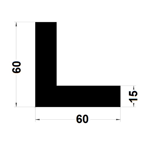 Profilé en L - 60x60 mm